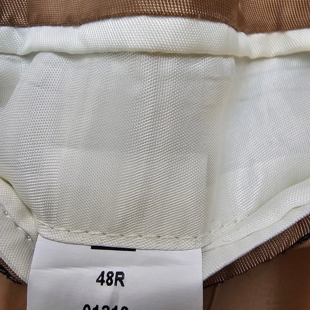 Jos. A. Bank Mens 48R Blazer Linen Wool Blend Tan Sport Coat Two Button Beige